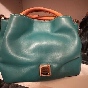 Dooney & Bourke WexfordTeal Leather Tote Bag